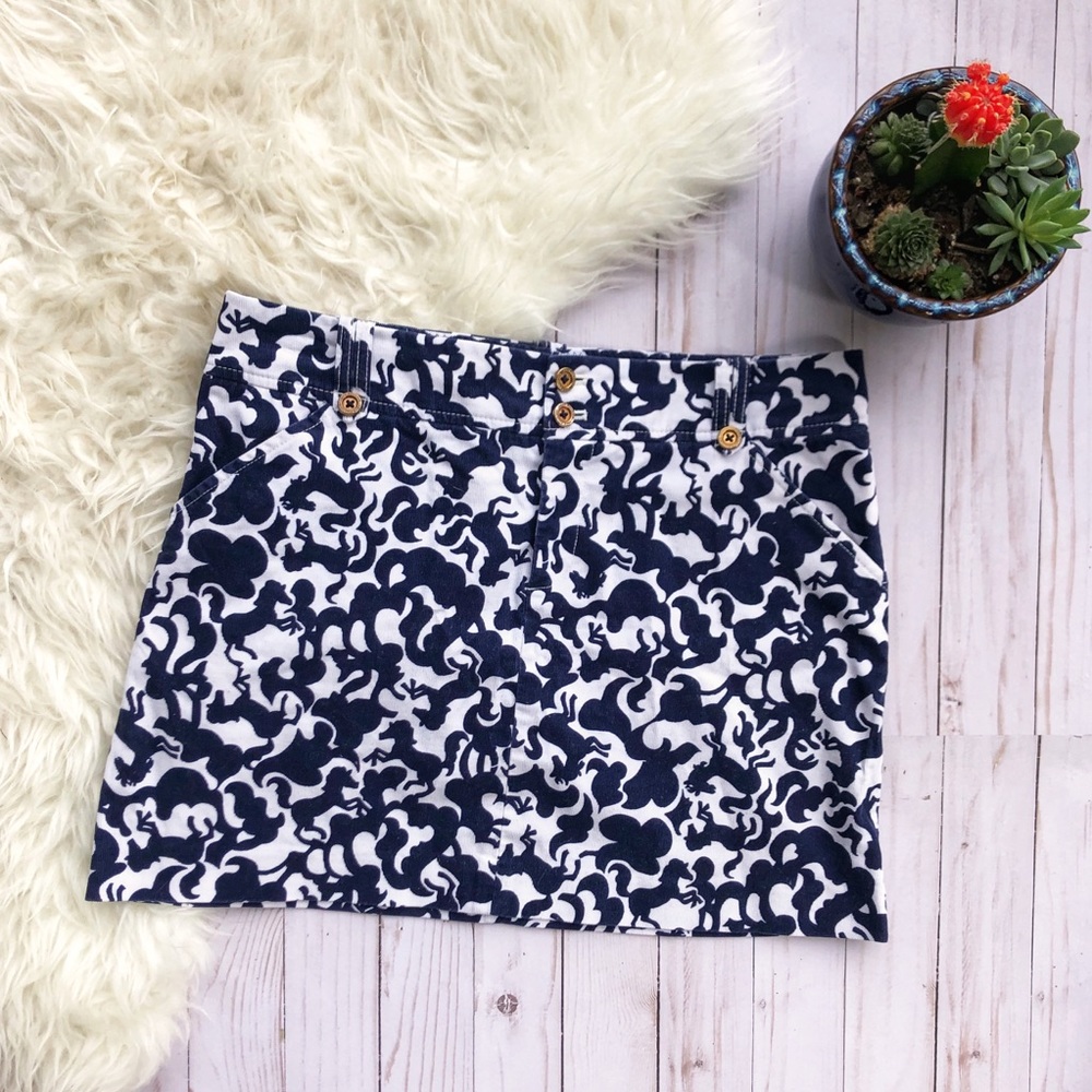 Lilly Pulitzer Margie blue and white skirt
